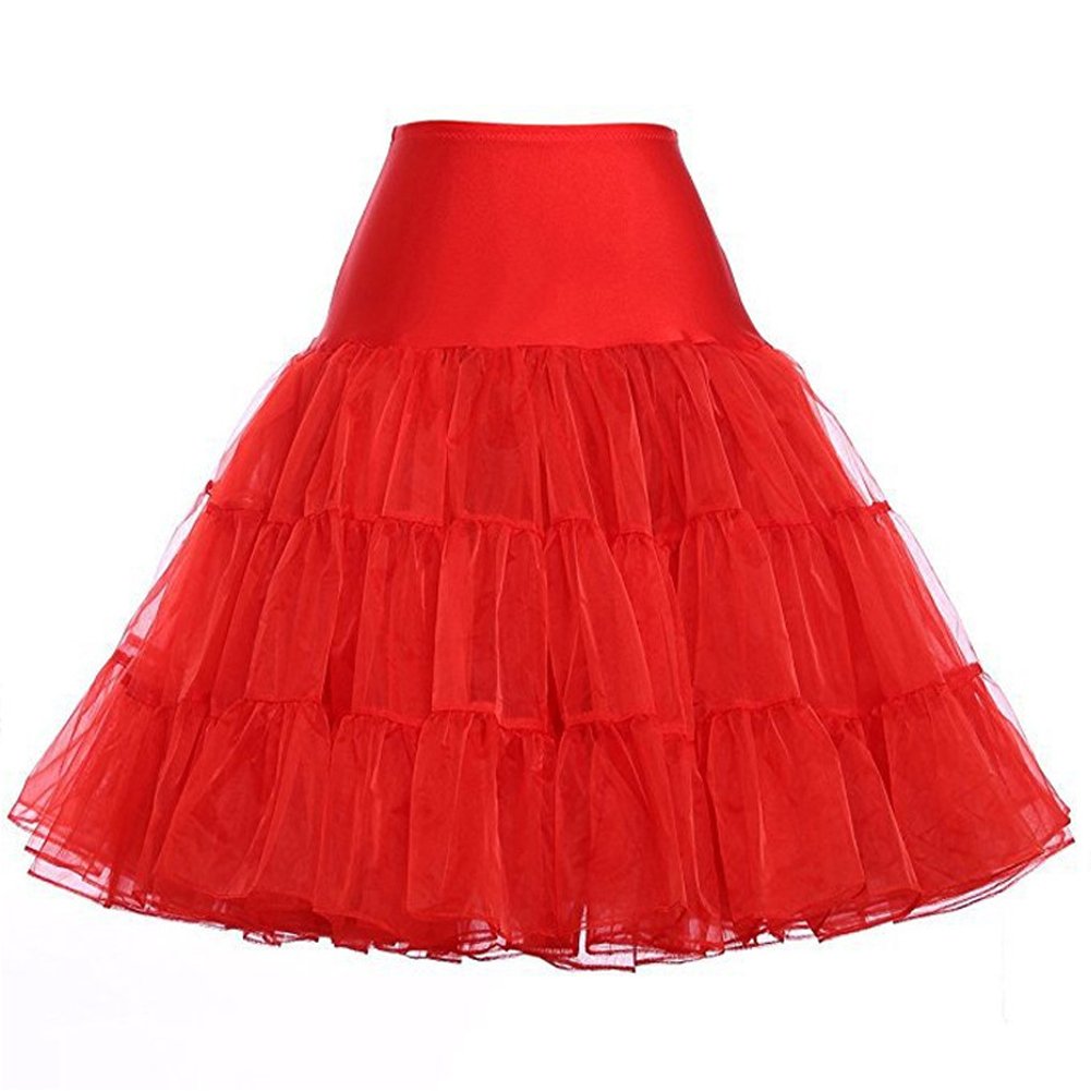 Rosenvy Women's 50s Vintage Rockabilly Petticoat Underskirt