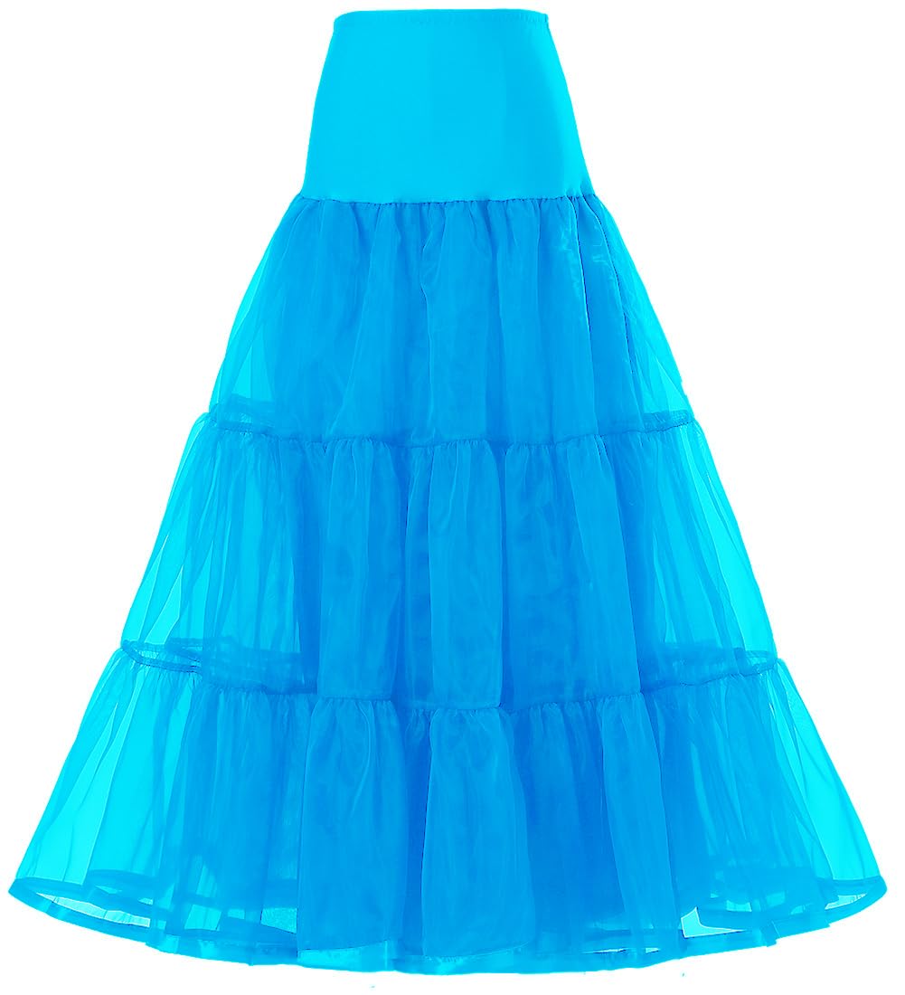 Rosenvy Women's Ankle-Length Crinoline Petticoat Slip