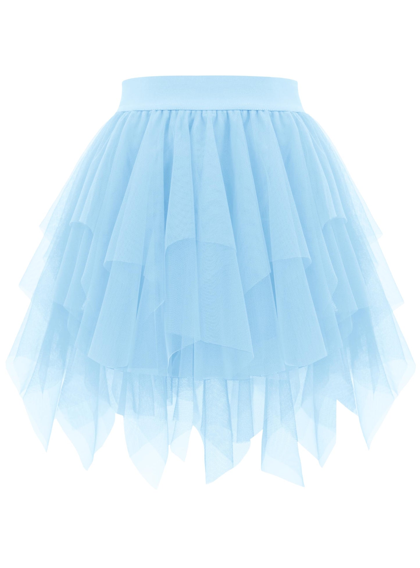Rosenvy Women's Fluffy High-Low Layered Tulle Tutu Skirt