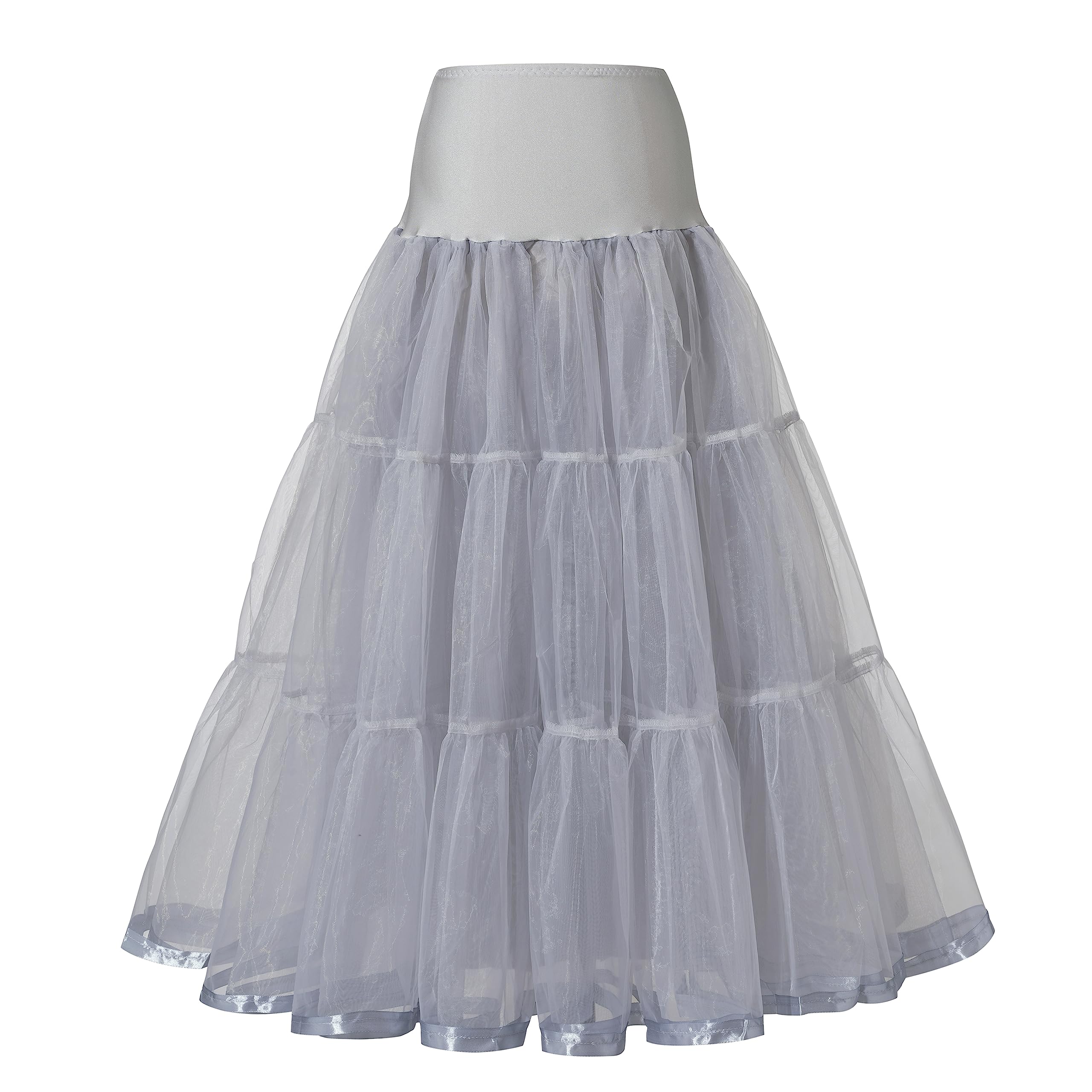 Rosenvy Women's Ankle-Length Crinoline Petticoat Slip