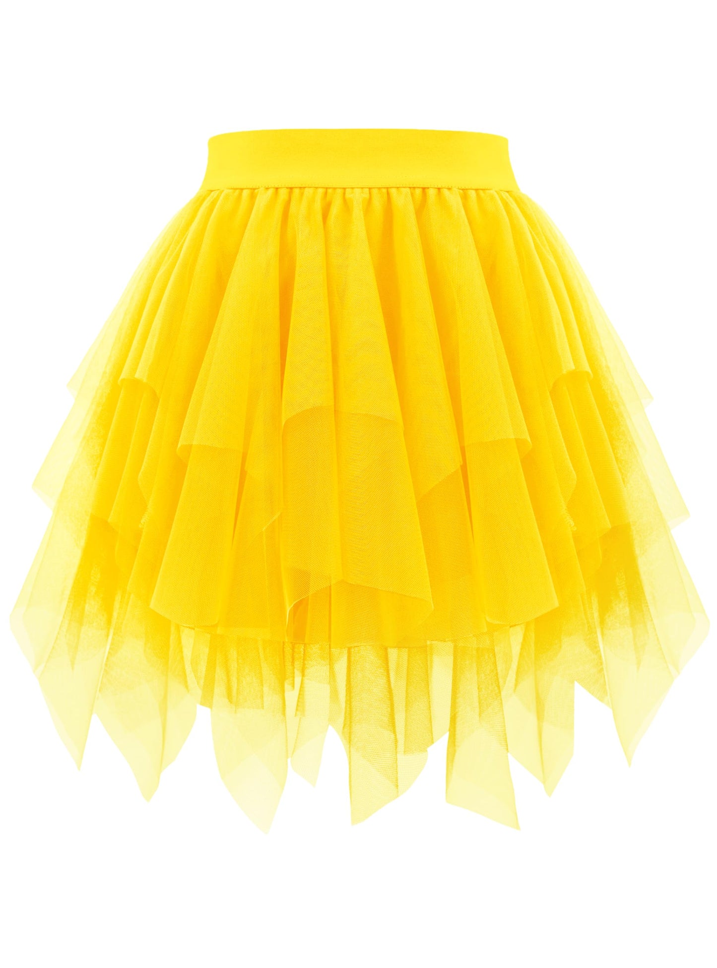 Rosenvy Women's Fluffy High-Low Layered Tulle Tutu Skirt