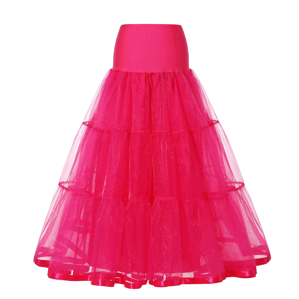 Rosenvy Women's Ankle-Length Crinoline Petticoat Slip