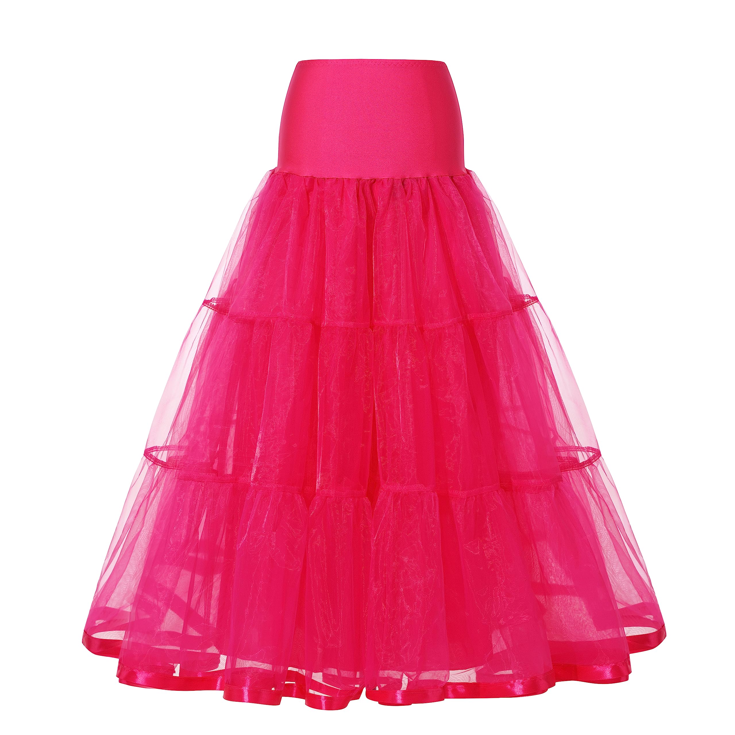Rosenvy Women's Ankle-Length Crinoline Petticoat Slip