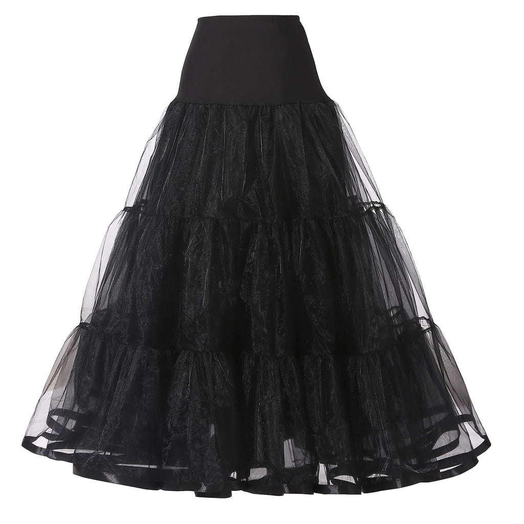 Rosenvy Women's Ankle-Length Crinoline Petticoat Slip