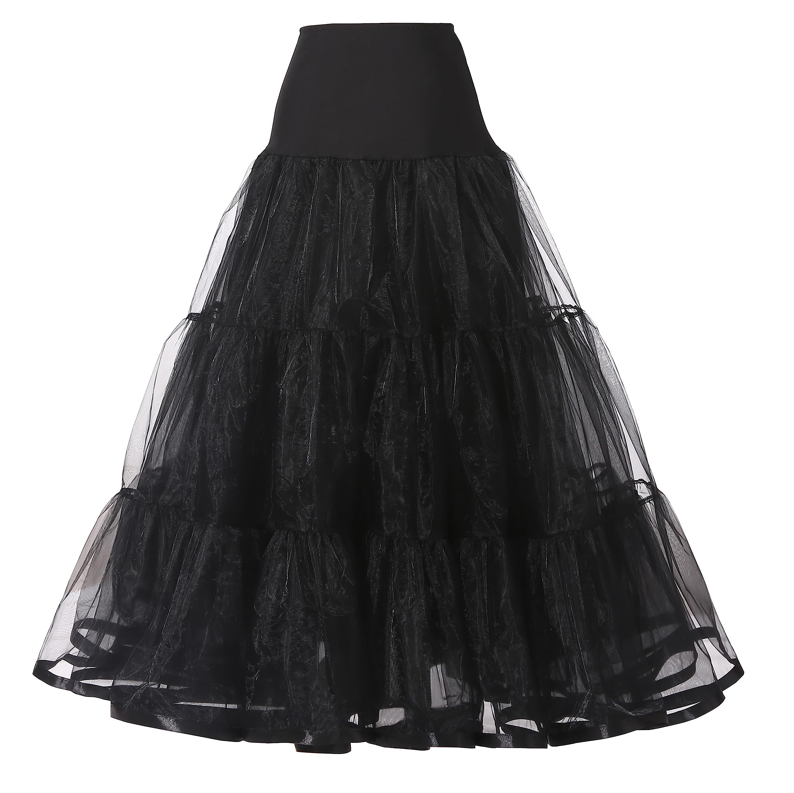 Rosenvy Women's Ankle-Length Crinoline Petticoat Slip