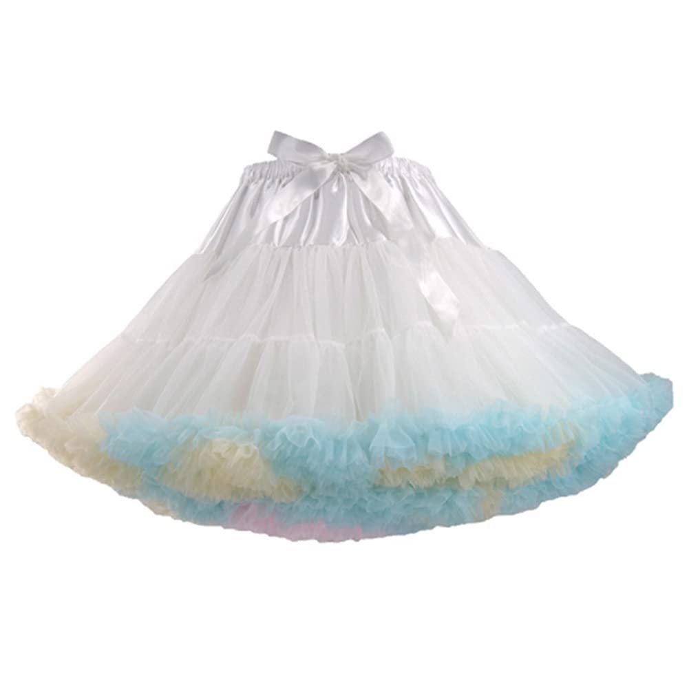 ROSENVY Colette Colorblock Ruffled Tulle Tutu Skirt