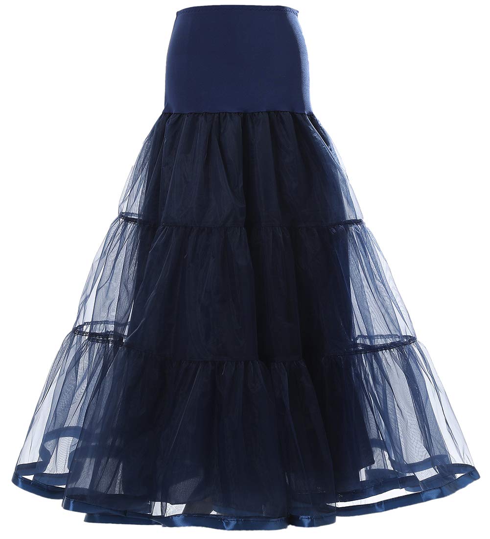 Rosenvy Women's Ankle-Length Crinoline Petticoat Slip