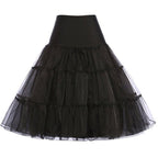 Rosenvy Women's 50s Vintage Rockabilly Petticoat Underskirt