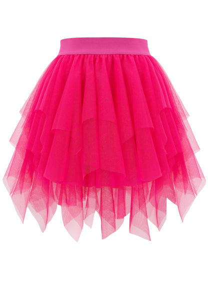 Rosenvy Women's Fluffy High-Low Layered Tulle Tutu Skirt