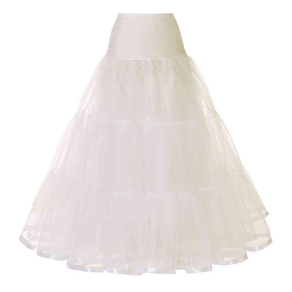 Rosenvy Women's Ankle-Length Crinoline Petticoat Slip