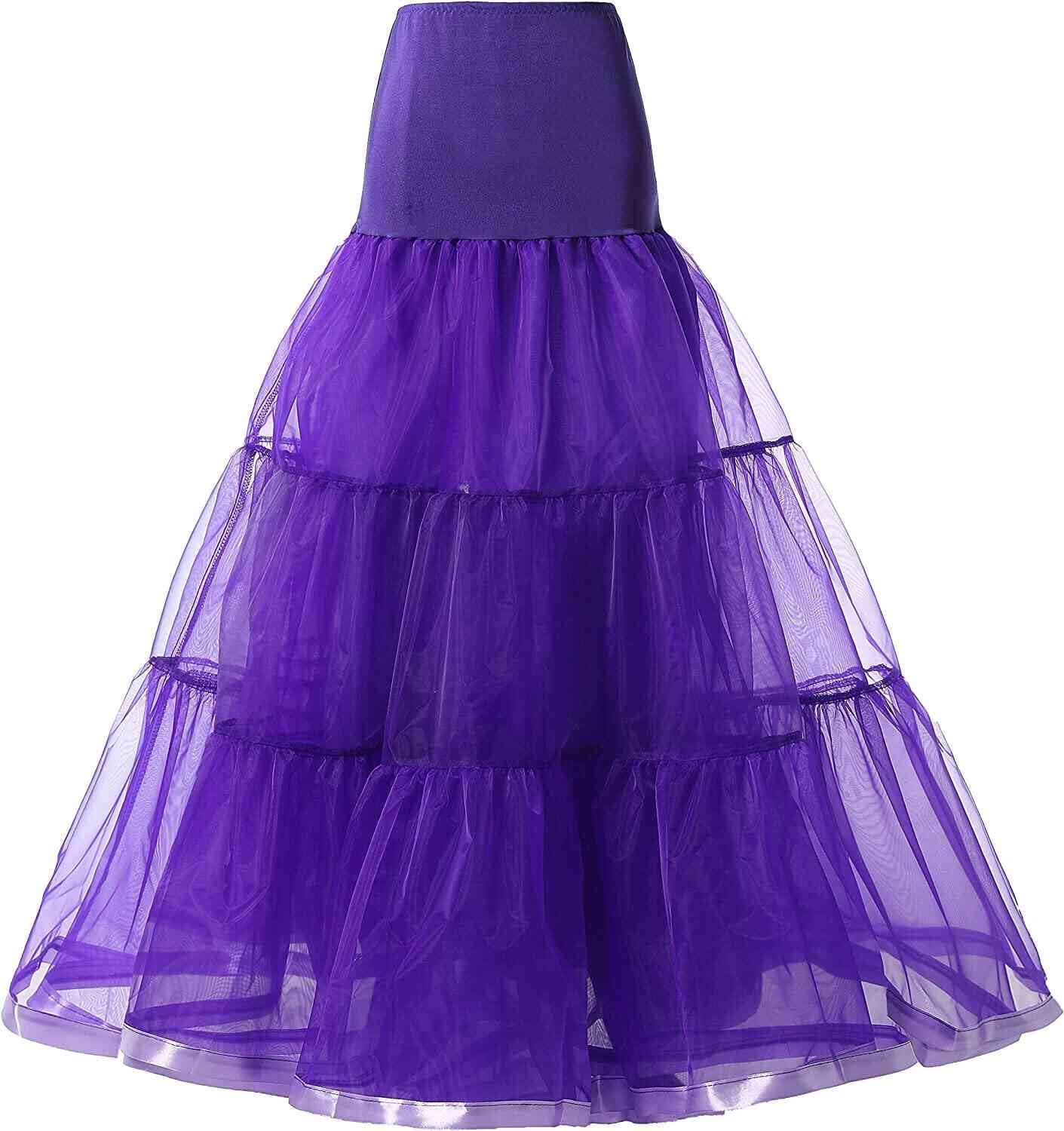 Rosenvy Women's Ankle-Length Crinoline Petticoat Slip
