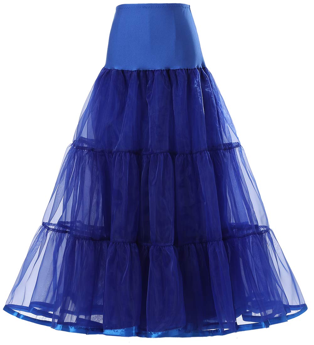 Rosenvy Women's Ankle-Length Crinoline Petticoat Slip
