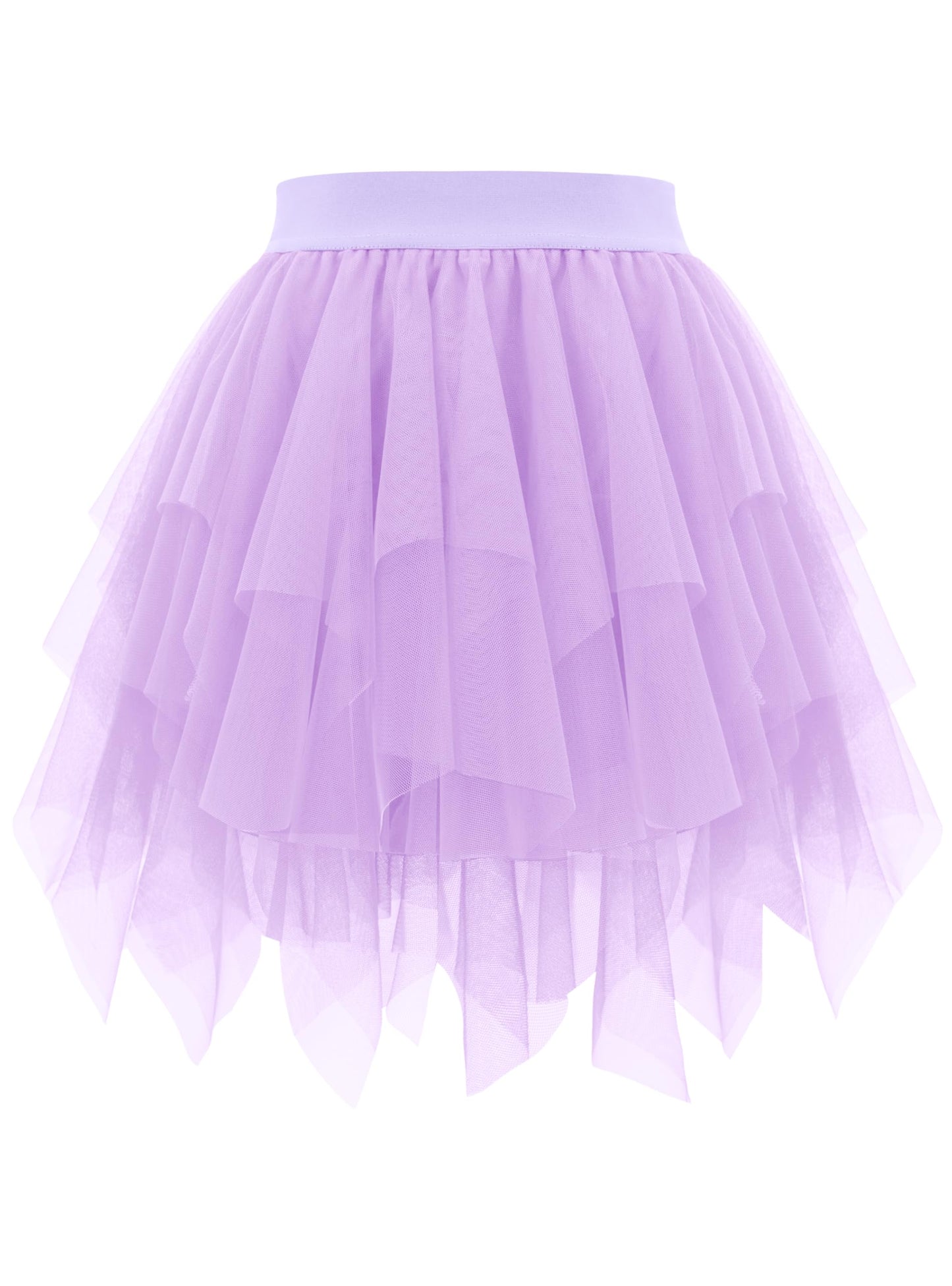 Rosenvy Women's Fluffy High-Low Layered Tulle Tutu Skirt