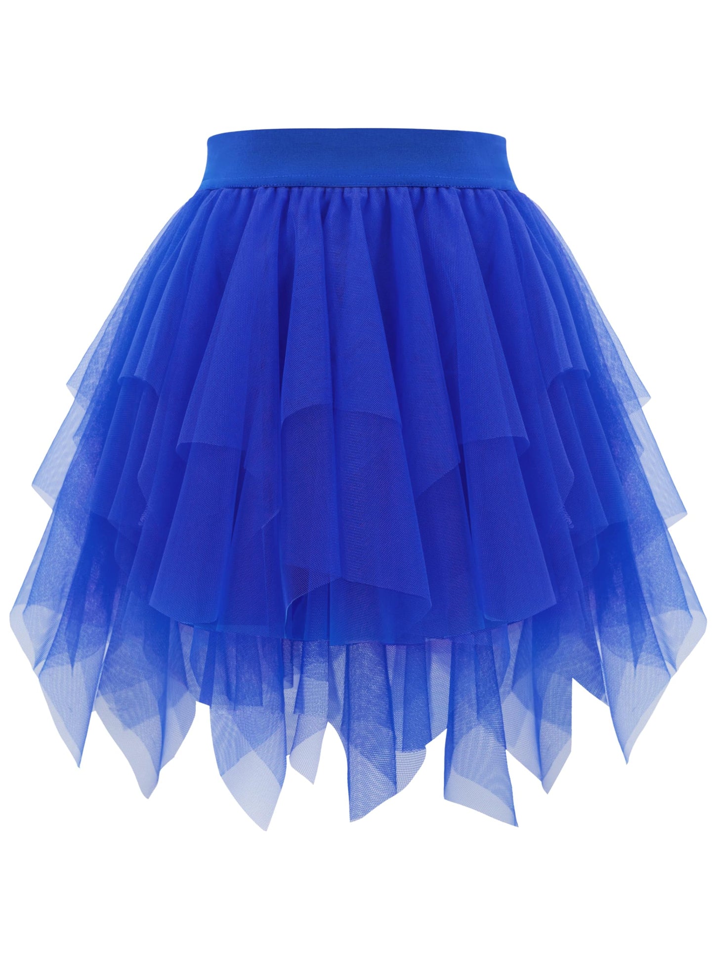 Rosenvy Women's Fluffy High-Low Layered Tulle Tutu Skirt