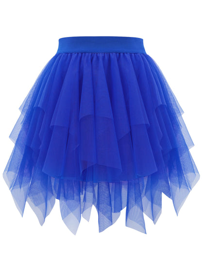 Rosenvy Women's Fluffy High-Low Layered Tulle Tutu Skirt