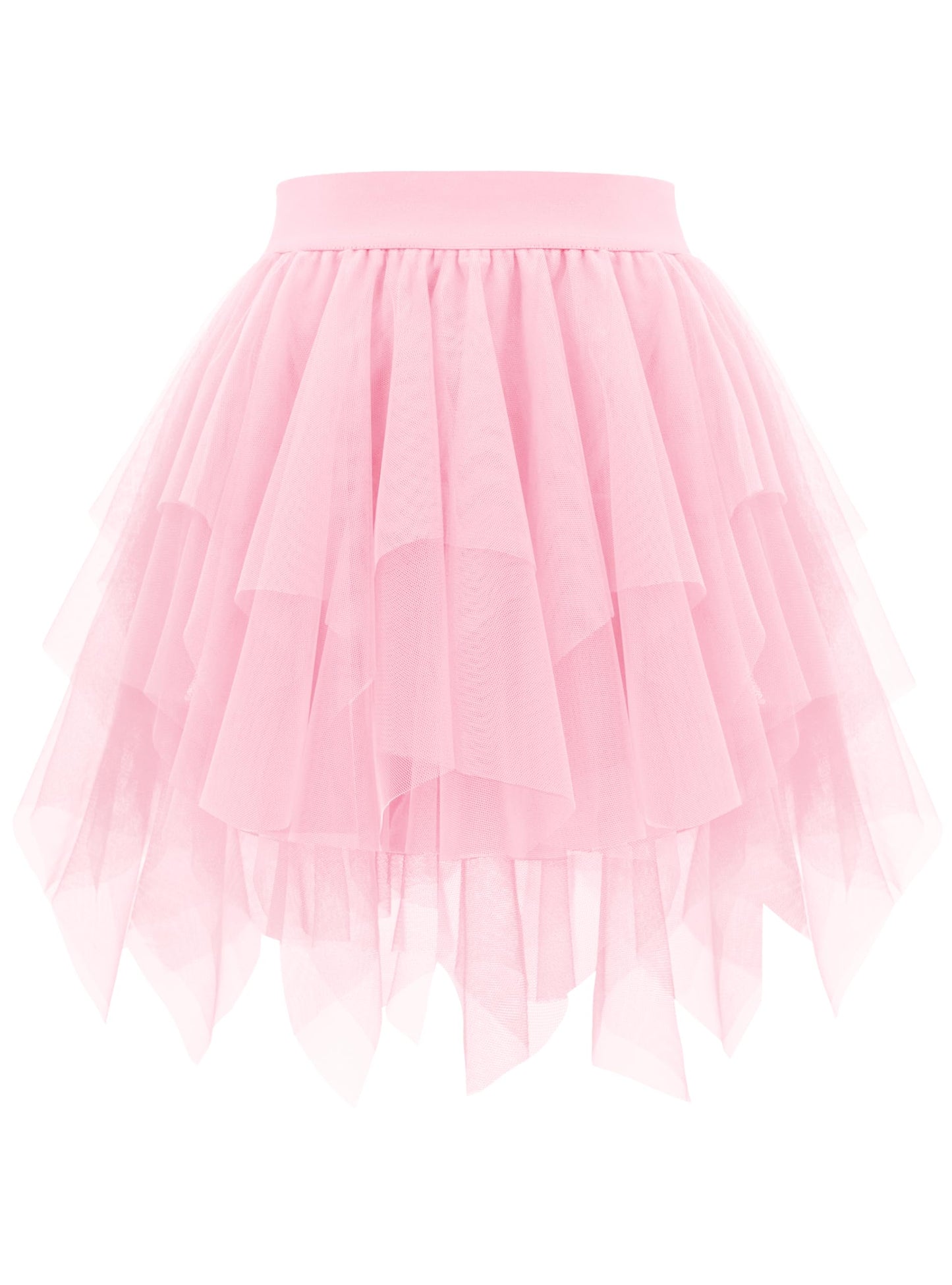 Rosenvy Women's Fluffy High-Low Layered Tulle Tutu Skirt