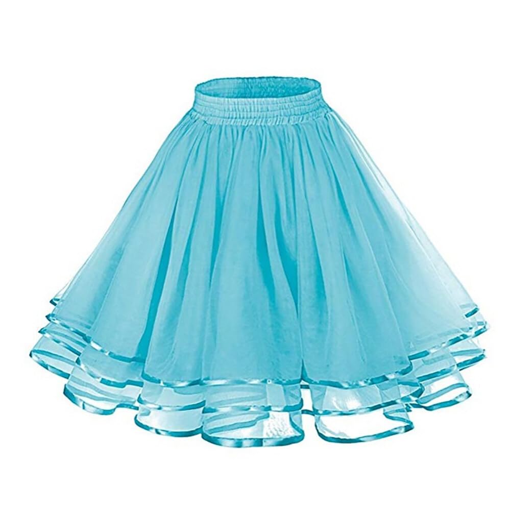 Rosenvy Women's 3-Layer Tulle Petticoat Tutu Underskirt