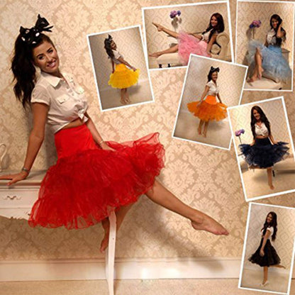 Rosenvy Women's 50s Vintage Rockabilly Petticoat Underskirt