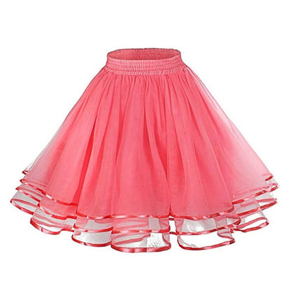Rosenvy Women's 3-Layer Tulle Petticoat Tutu Underskirt