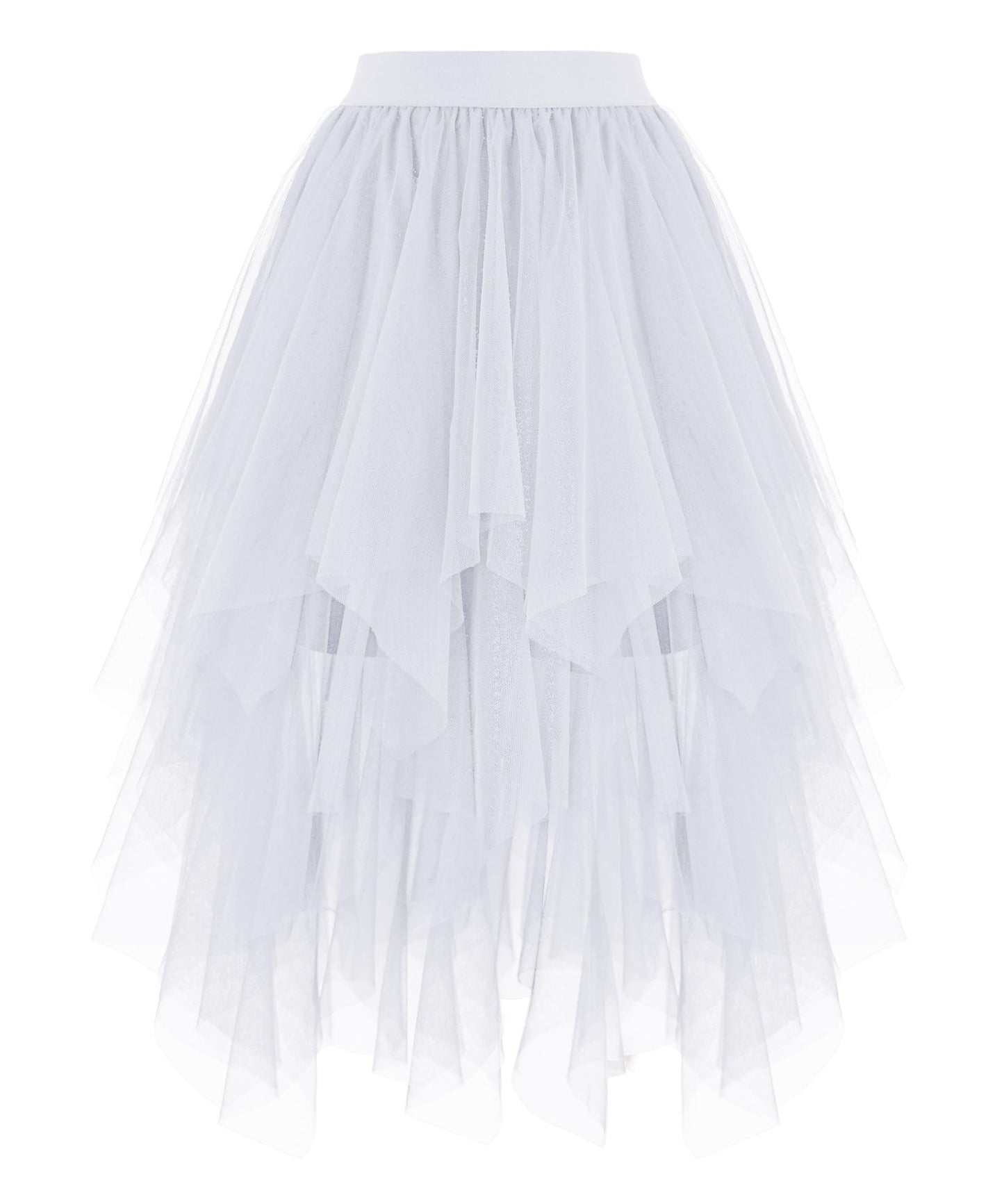 Rosenvy Women's High-Low Layered Tulle Puffy Midi Tutu Skirt