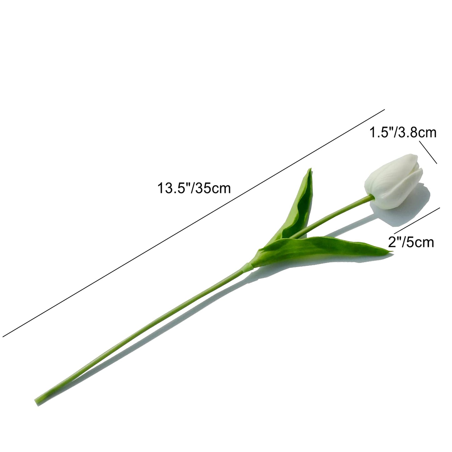 20 Stems 13.5" Real Touch Artificial PU Tulip Flower Bouquets