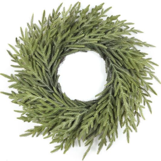 26" Green Real Touch Artificial Christmas Norfolk Pine Wreath