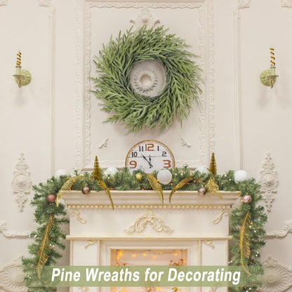 26" Green Real Touch Artificial Christmas Norfolk Pine Wreath