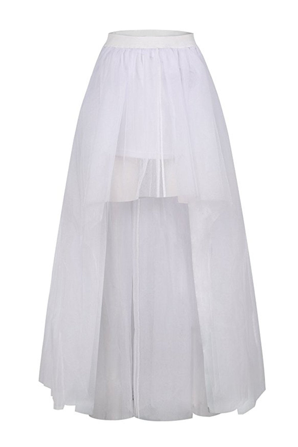 Rosenvy Women’s High-Low Tulle Tutu Skirt with Elastic Waist