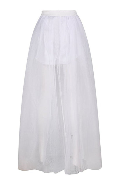 Rosenvy Women’s High-Low Tulle Tutu Skirt with Elastic Waist