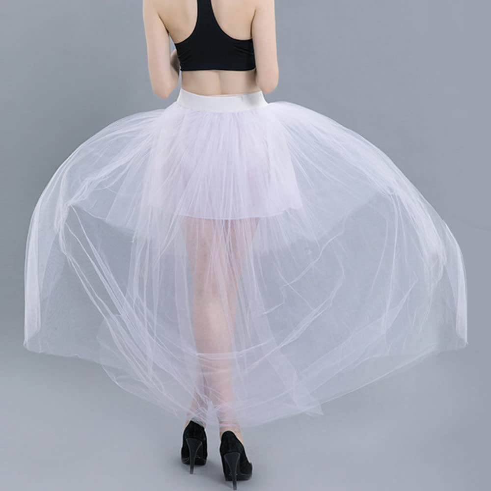 Rosenvy Women’s High-Low Tulle Tutu Skirt with Elastic Waist
