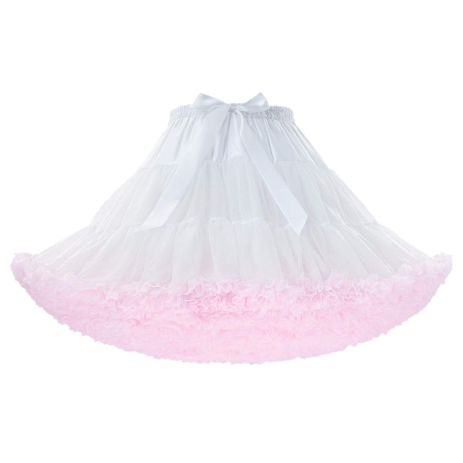 Rosenvy Women's Elastic Waist Puffy Tulle Tutu Skirt