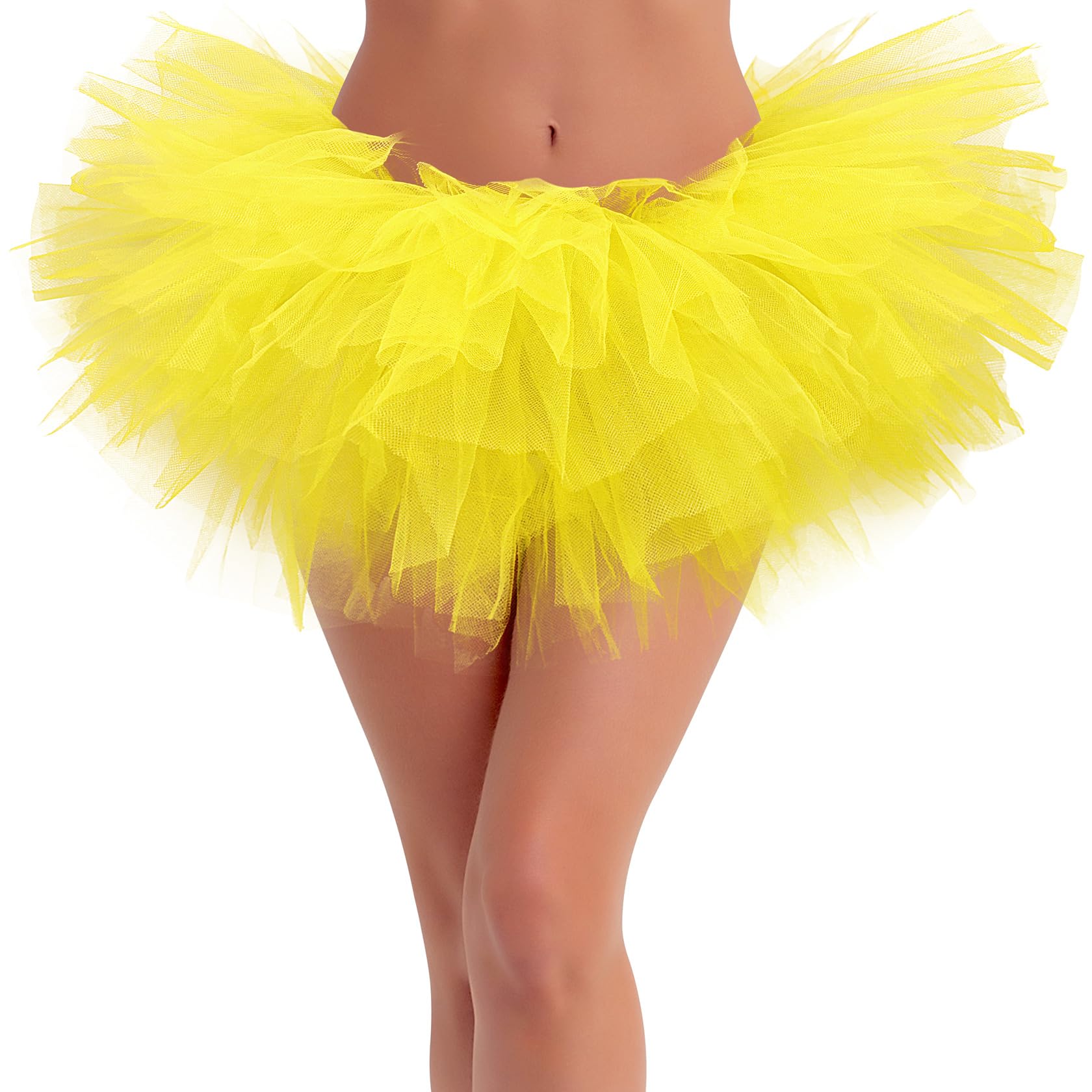 Rosenvy Women's Fluffy 5-Layer Tulle Tutu Skirt