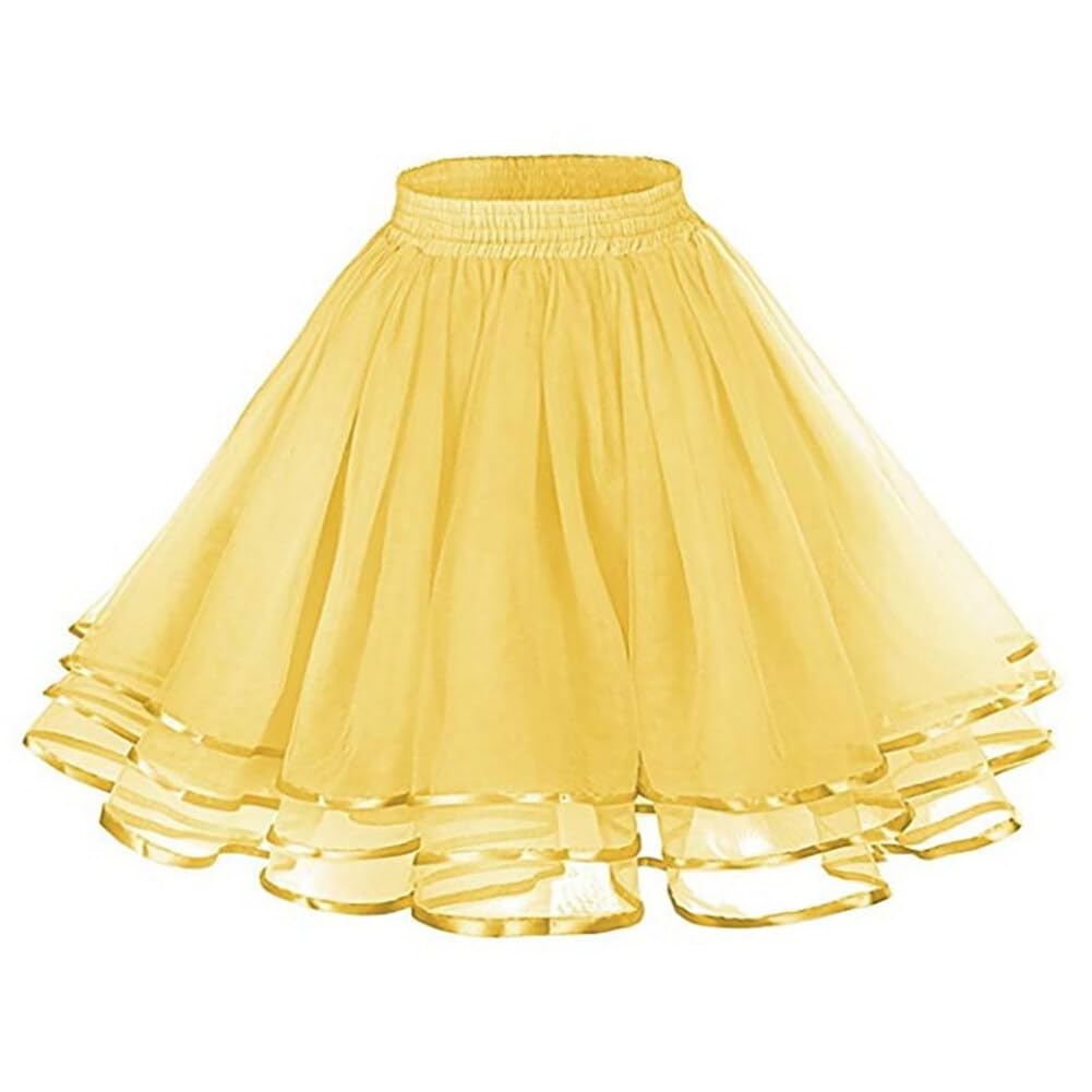 Rosenvy Women's 3-Layer Tulle Petticoat Tutu Underskirt