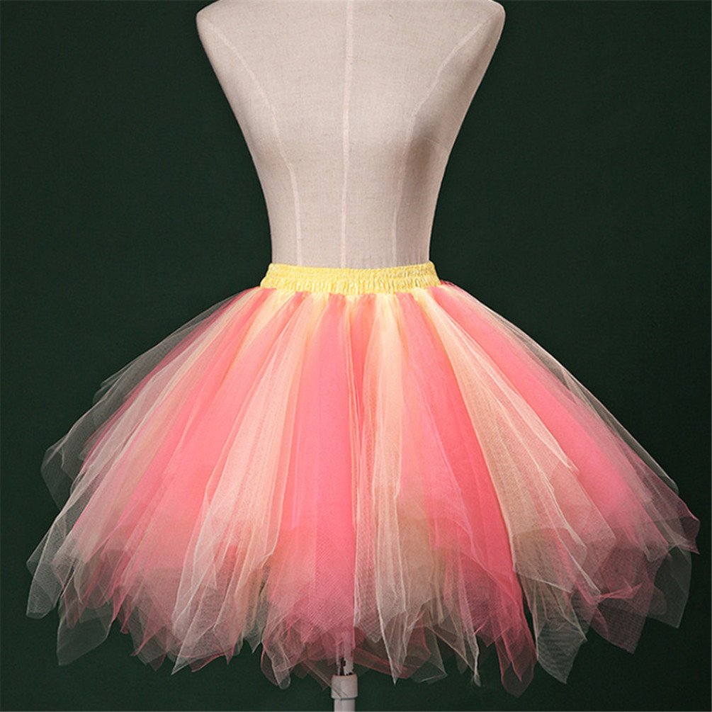 Rosenvy Women's Multicolored Ballet Tulle Tutu Skirt