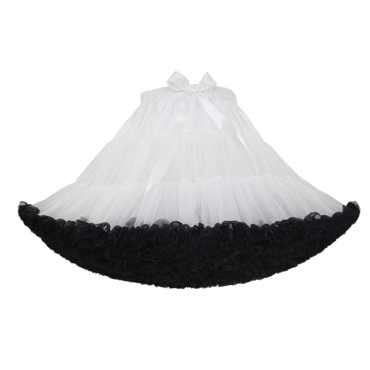 ROSENVY Colette Colorblock Ruffled Tulle Tutu Skirt