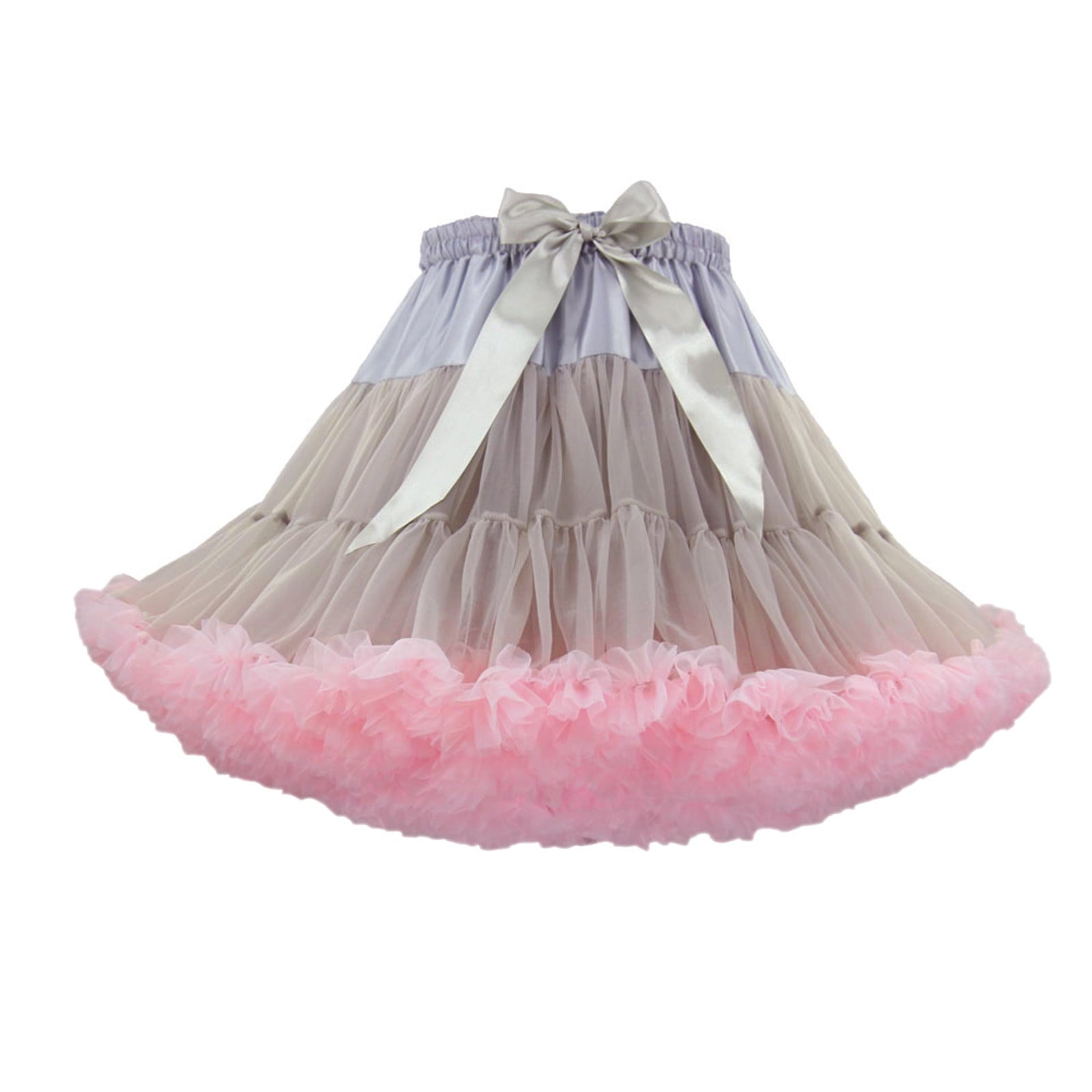 Rosenvy Women's Elastic Waist Puffy Tulle Tutu Skirt