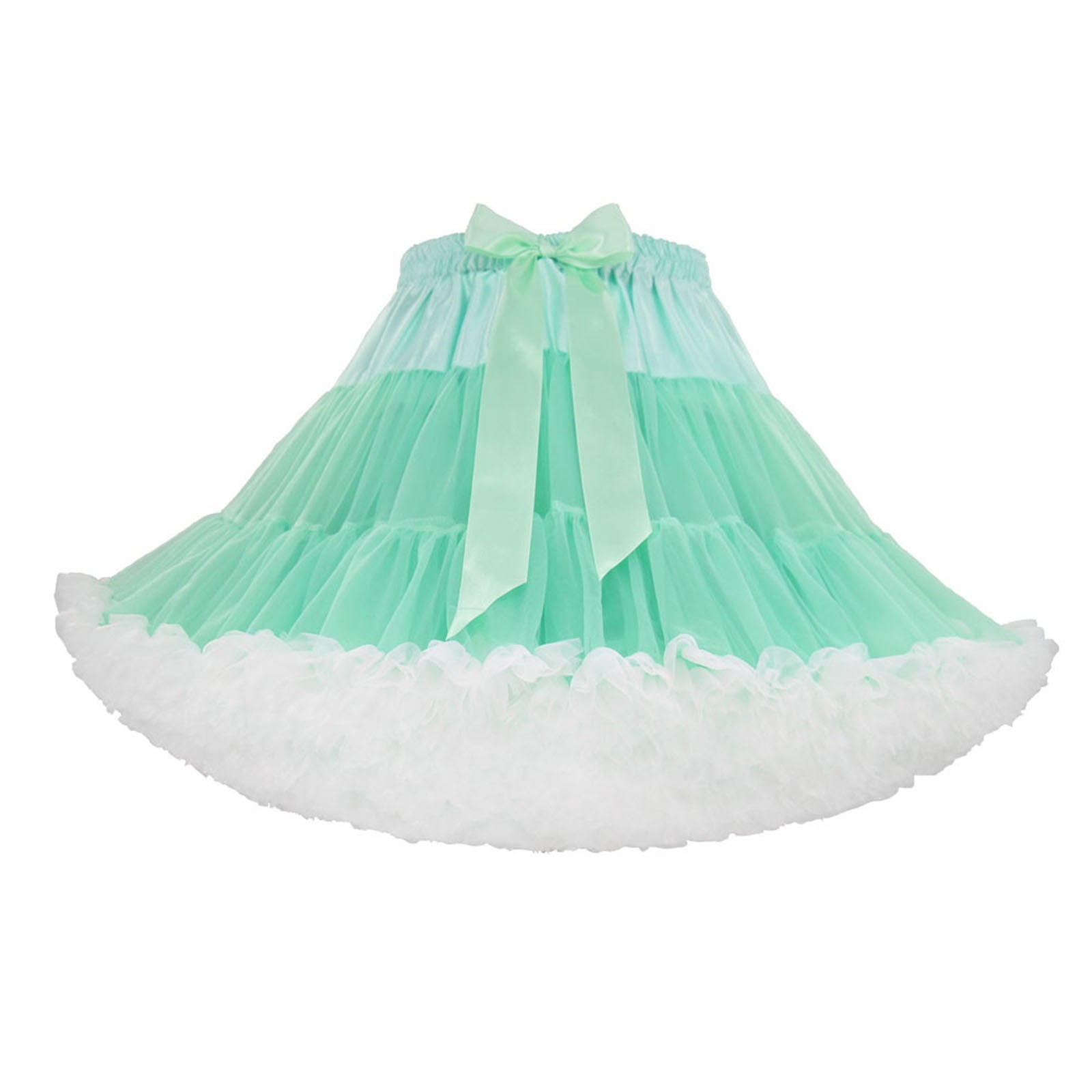 Rosenvy Women's Elastic Waist Puffy Tulle Tutu Skirt