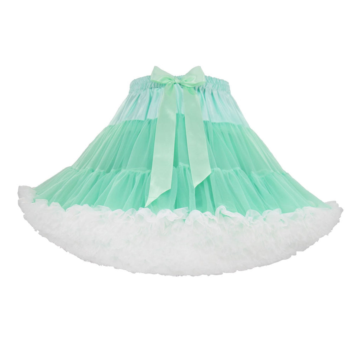 ROSENVY Colette Colorblock Ruffled Tulle Tutu Skirt