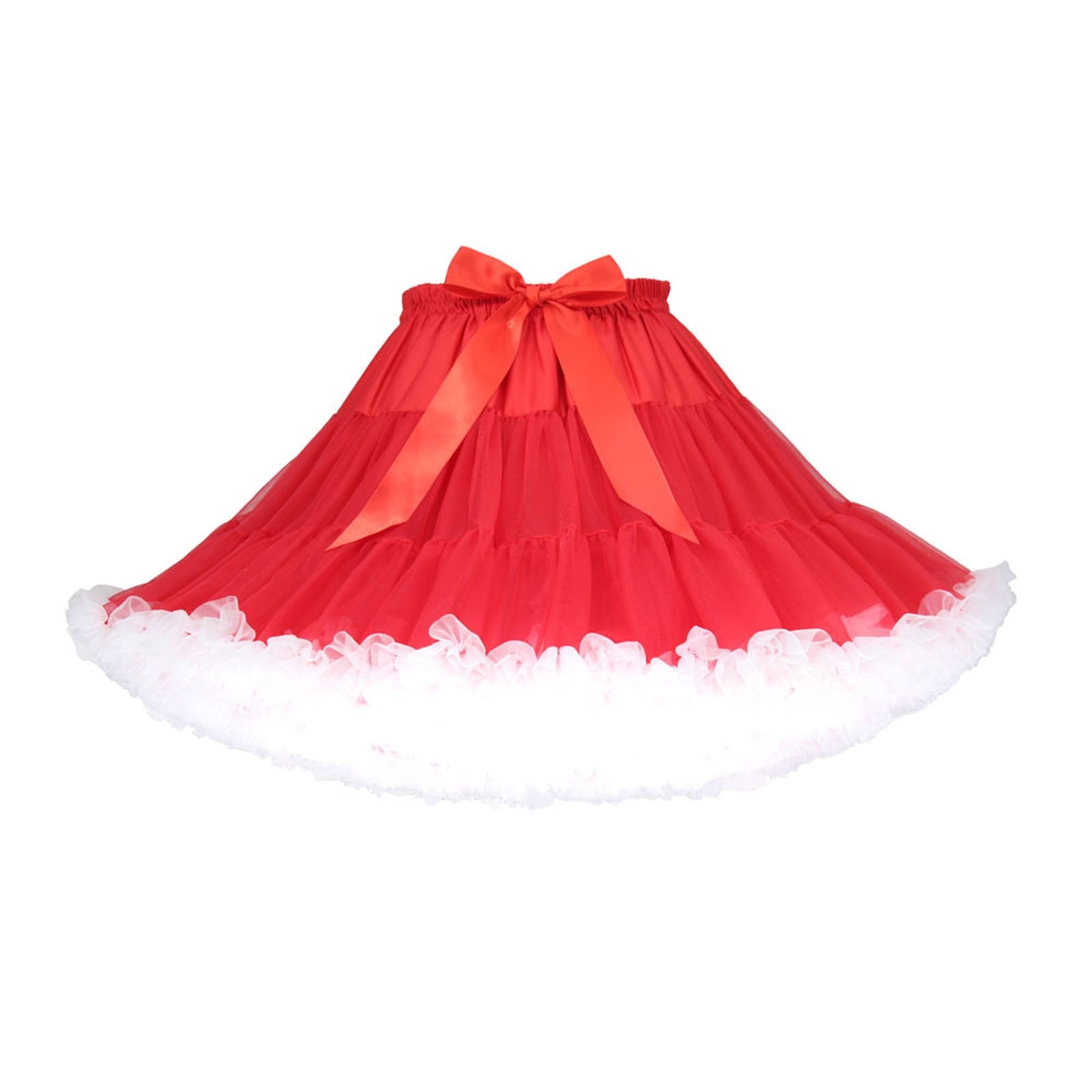 Rosenvy Women's Elastic Waist Puffy Tulle Tutu Skirt