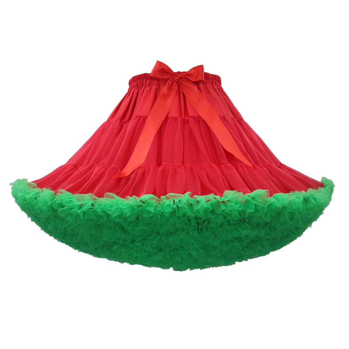 ROSENVY Colette Colorblock Ruffled Tulle Tutu Skirt