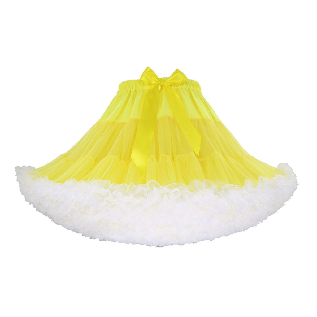 ROSENVY Colette Colorblock Ruffled Tulle Tutu Skirt