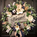 The Magnolia Grace Wreath | 20" Artificial White Magnolia Front Door Wreath