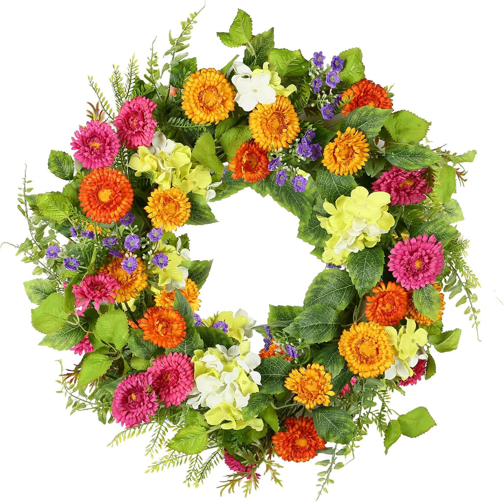 The Summer Meadow Wreath | 20" Colorful Floral Front Door Wreath