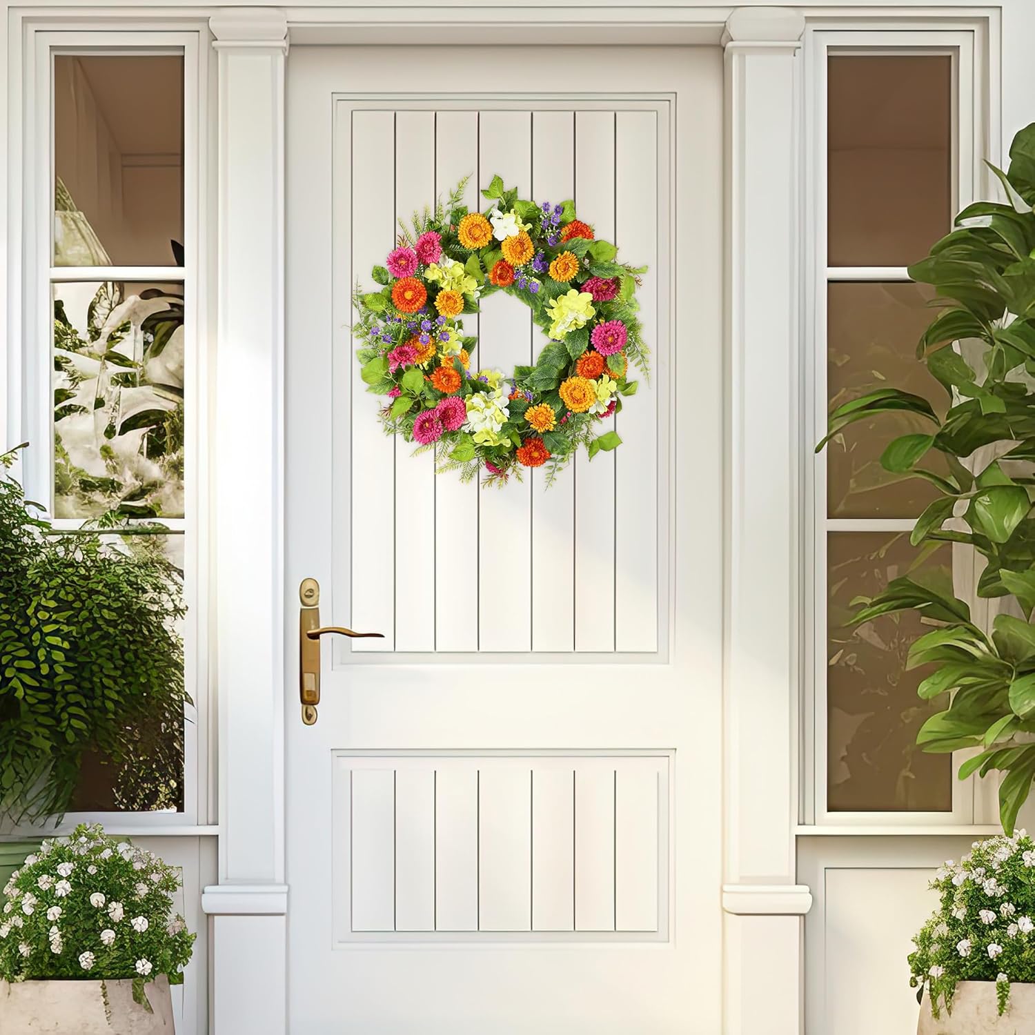 The Summer Meadow Wreath | 20" Colorful Floral Front Door Wreath