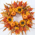 The Harvest Glow Wreath | 24" Pumpkin Sunflower Fall Front Door Wreath
