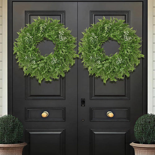 The Evergreen Meadow Wreath | 26" Artificial Greenery & Eucalyptus Front Door Wreath