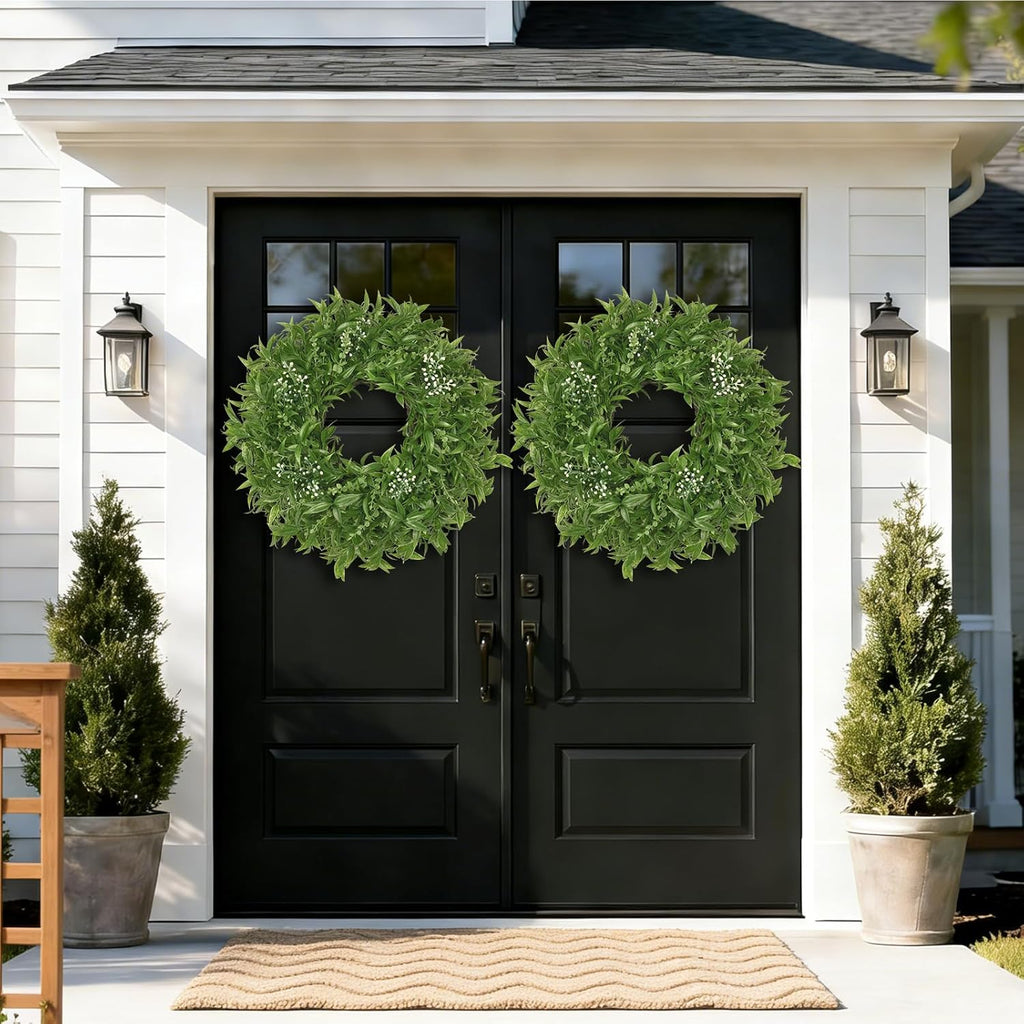 The Evergreen Meadow Wreath | 26" Artificial Greenery & Eucalyptus Front Door Wreath