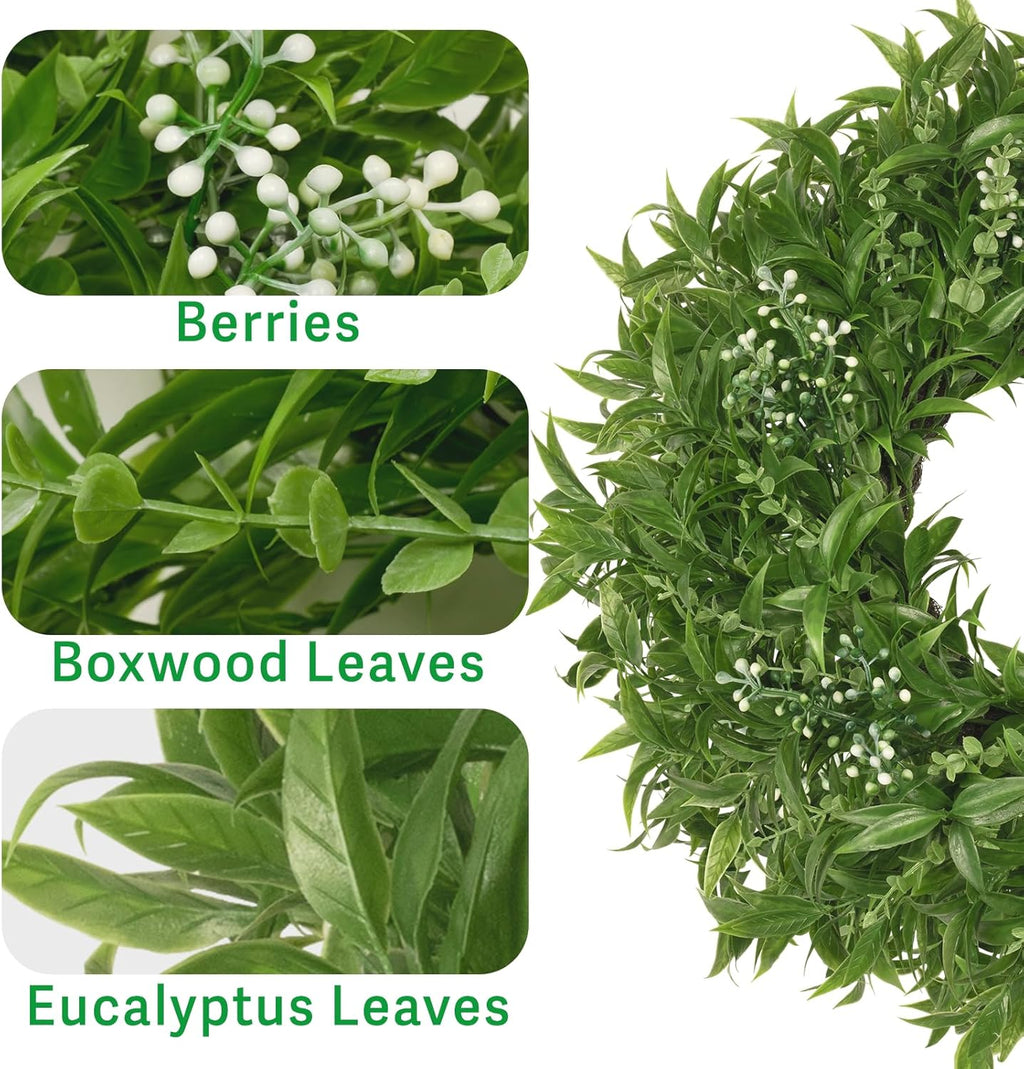 The Evergreen Meadow Wreath | 26" Artificial Greenery & Eucalyptus Front Door Wreath