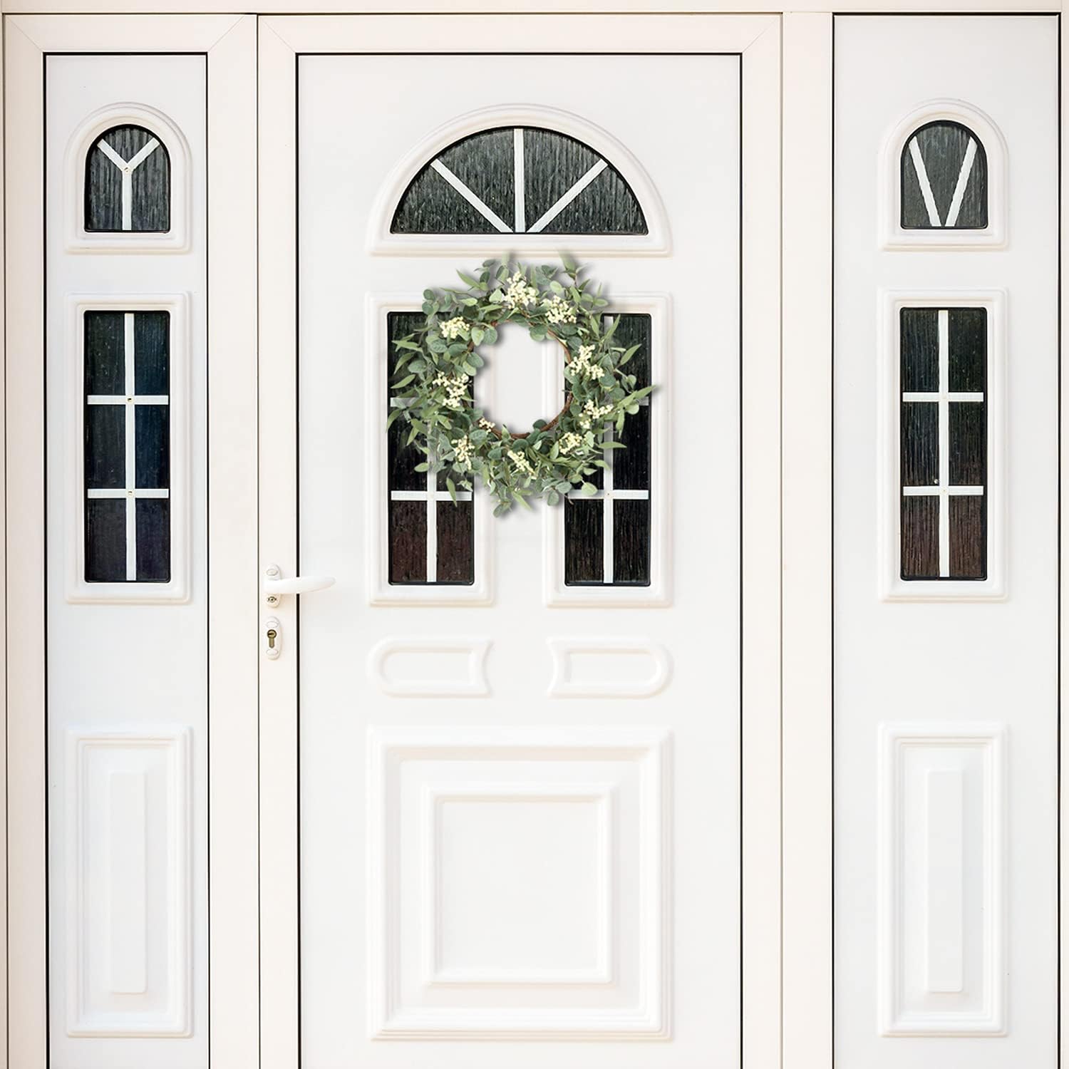 The Evergreen Welcome Wreath | 20" Artificial Eucalyptus Front Door Wreath